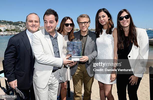 Pascal Vicedomini, Iginio Straffi, Elsa Zylberstein, Christoph Waltz, Moran Atias and Gisella Marengo attend the Ischia Global Fest 2013 Press...