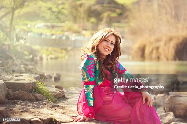 women in kurd dress - kurdish girl stock pictures, royalty-free photos & images