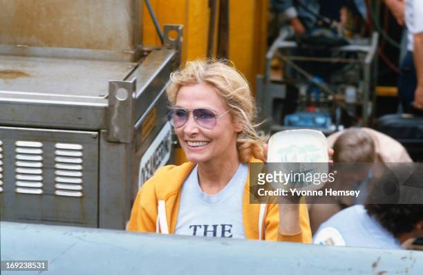 Elga Andersen of the Andrea Doria Project is photographed August 16, 1984 at the Brooklyn Aquarium in New York City showing recovered pottery from...