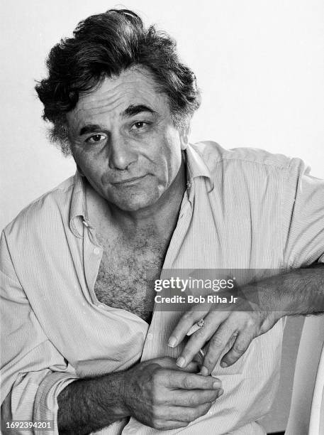 Actor Peter Falk portrait session, October 17, 1985 in Los Angeles, California.