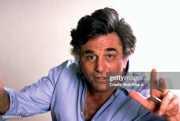 Actor Peter Falk portrait session, October 17, 1985 in Los Angeles, California.