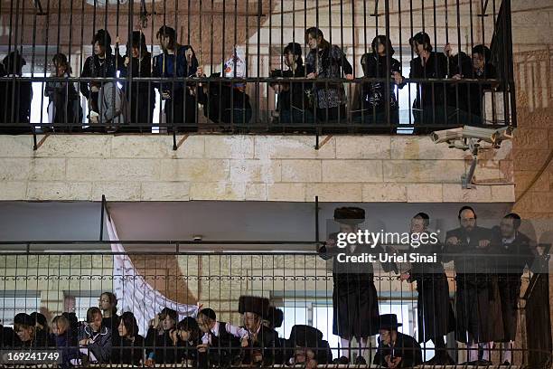 Tens of thousands of Ultra-Orthodox Jews of the Belz Hasidic Dynasty take part in the wedding ceremony of Rabbi Shalom Rokach, the Grandson of the...