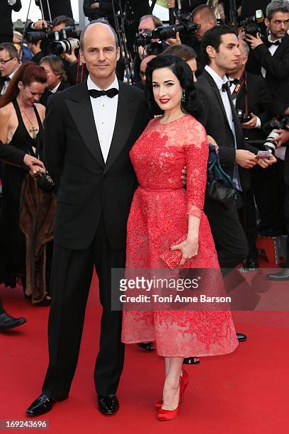 Dita Von Teese attends the Premiere of 'Cleopatra' during the 66th Annual Cannes Film Festival at the Palais des Festivals on May 21, 2013 in Cannes,...