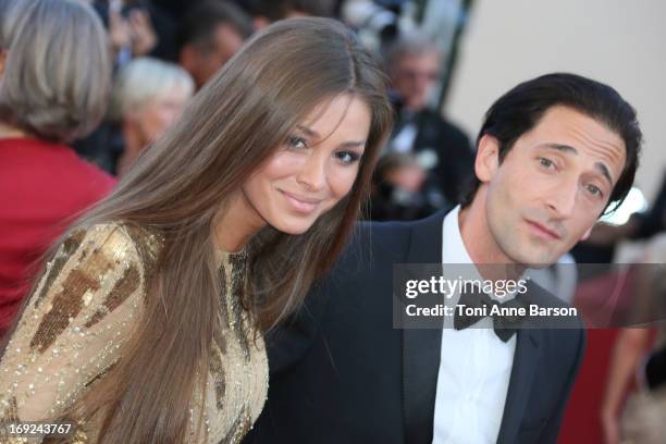 Adrien Brody and Lara Leito attend the Premiere of 'Cleopatra' during the 66th Annual Cannes Film Festival at the Palais des Festivals on May 21,...