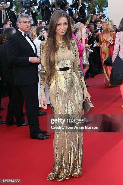 Lara Leito attends the Premiere of 'Cleopatra' during the 66th Annual Cannes Film Festival at the Palais des Festivals on May 21, 2013 in Cannes,...