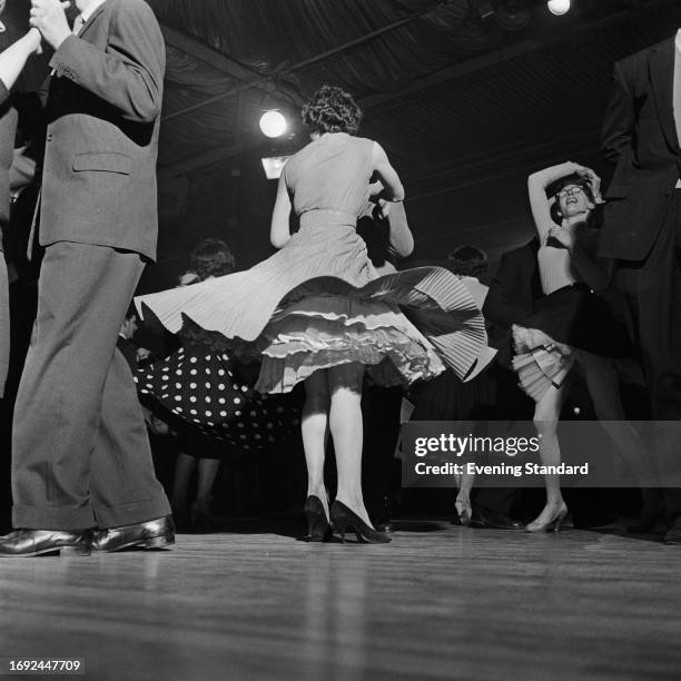 Men and women dancing at the Hammersmith Palais, London, May 6th, 1958.