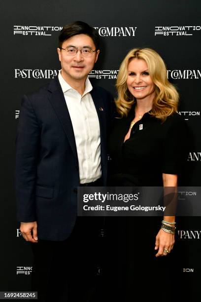 Mung Chiang and Adrienne Elrod attend the Fast Company Innovation Festival at Convene on September 20, 2023 in New York City.