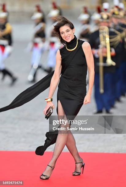 Charlotte Gainsbourg attends a state banquet at the Palace of Versailles, hosted by President and Madame Macron on September 20, 2023 in Versailles,...
