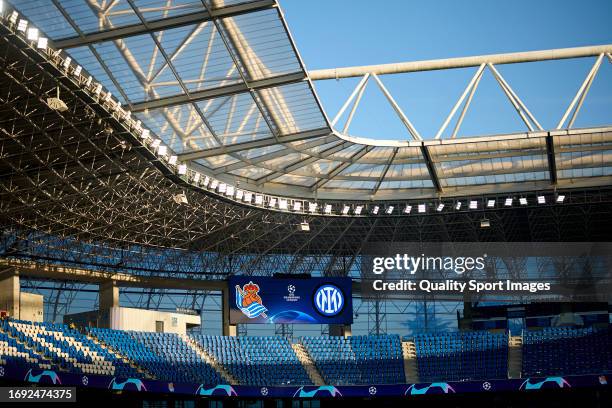 General view of the Reale Arena prior to the UEFA Champions League match between Real Sociedad and FC Internazionale at Reale Arena on September 20,...