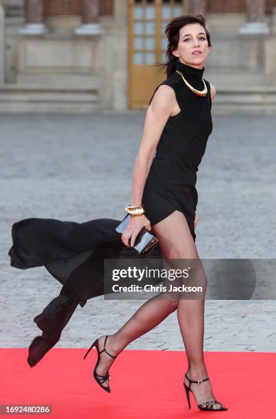 Charlotte Gainsbourg attends a State Banquet at The Palace of Versailles on September 20, 2023 in Versailles, France. The King and Queen's first...