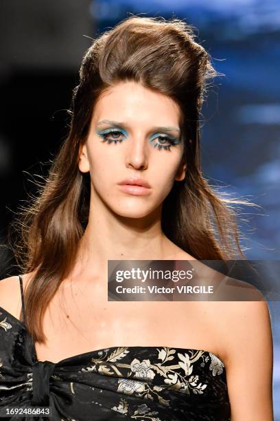 Model walks the runway during the Antonio Marras Ready to Wear Spring/Summer 2024 fashion show as part of the Milan Fashion Week on September 20,...