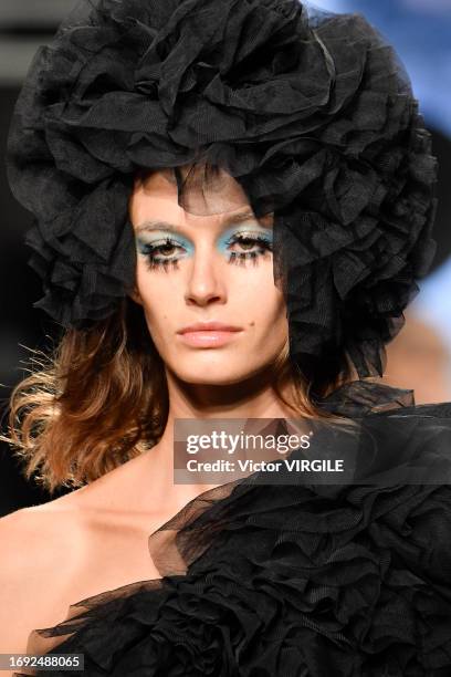Model walks the runway during the Antonio Marras Ready to Wear Spring/Summer 2024 fashion show as part of the Milan Fashion Week on September 20,...