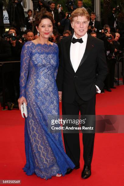 Actor Robert Redford and his wife Sibylle Szaggars attend the 'All Is Lost' Premiere during the 66th Annual Cannes Film Festival at Palais des...