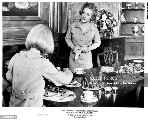 Judy Geeson talks with Joyce Redman in a scene from the film 'Prudence And The Pill', 1968.