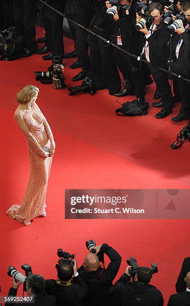 Petra Nemcova attends the 'All Is Lost' Premiere during the 66th Annual Cannes Film Festival at Palais des Festivals on May 22, 2013 in Cannes,...