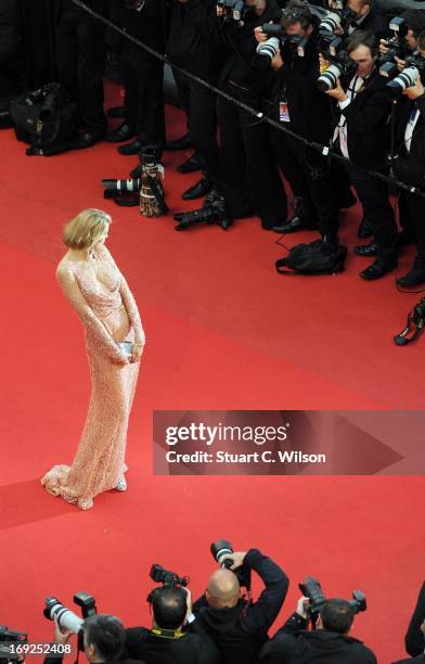 Petra Nemcova attends the 'All Is Lost' Premiere during the 66th Annual Cannes Film Festival at Palais des Festivals on May 22, 2013 in Cannes,...