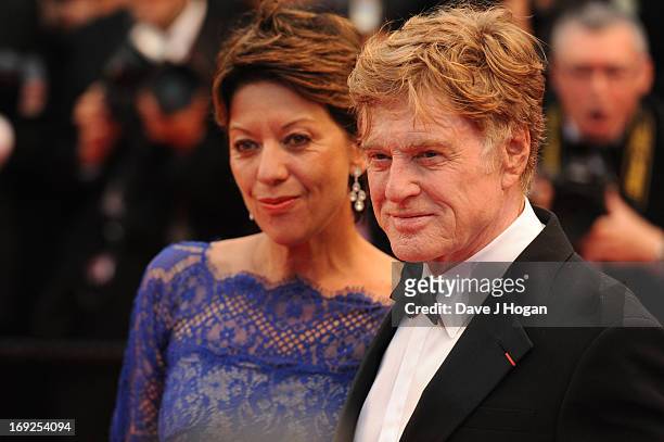 Actor Robert Redford and his wife Sibylle Szaggars attend the 'All Is Lost' Premiere during the 66th Annual Cannes Film Festival at Palais des...