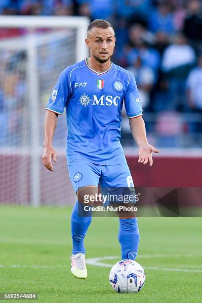 Stanislav Lobotka of SSC Napoli during the Serie A Tim match between Bologna FC and SSC Napoli at Stadio Renato Dall'Ara on September 24, 2023 in...