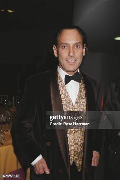 Artist David Salle at the private view being held for the Francesco Clemente show at the Guggenheim Museum, New York City, 1999.