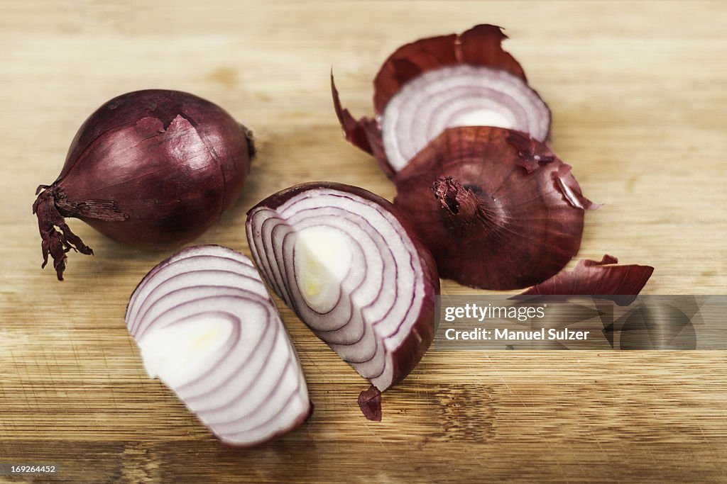 Close up of chopped onions