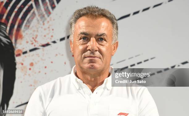 Former Formula 1 driver Jean Alesi attends the F1 Tokyo Festival at Kabukicho Cine City Sqare on September 20, 2023 in Tokyo, Japan.