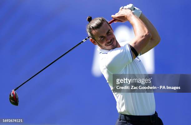 Gareth Bale during the All-Star Match at the Marco Simone Golf and Country Club, Rome, Italy, ahead of the 2023 Ryder Cup. Picture date: Wednesday...