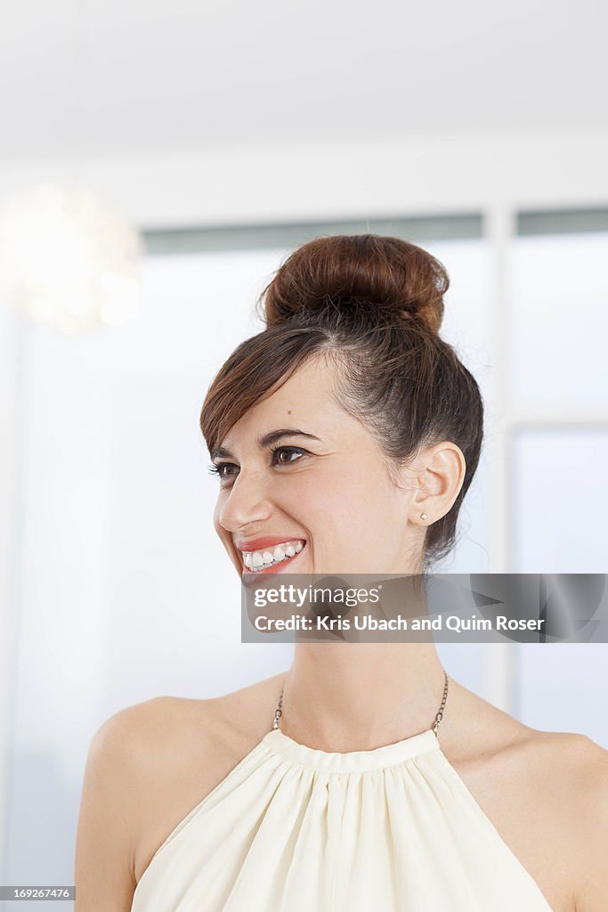 Close up of smiling womans face