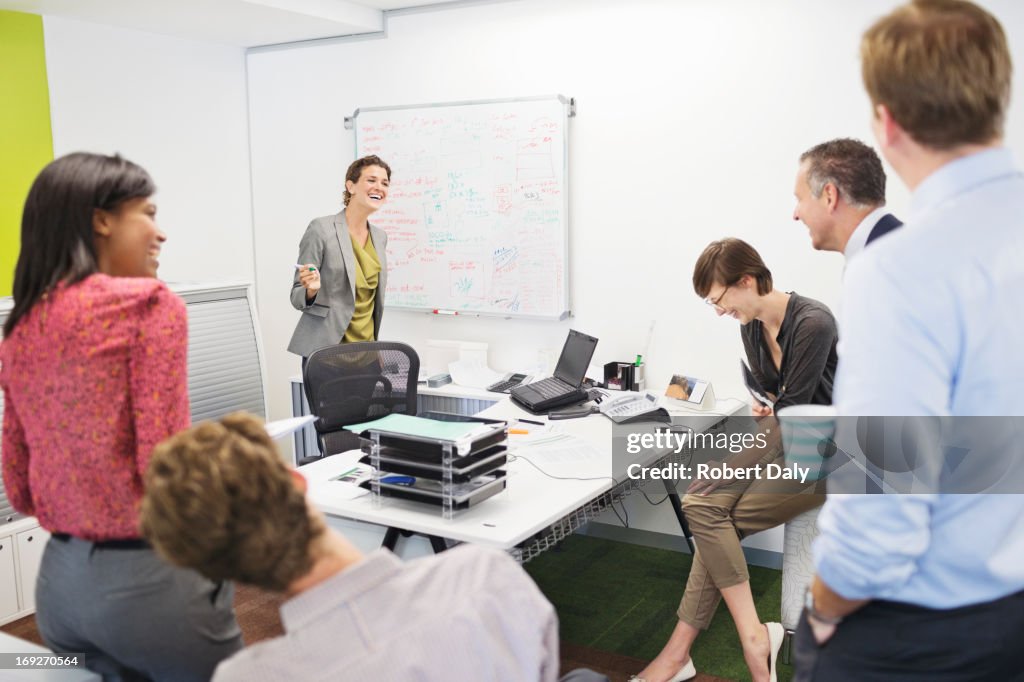 Business people talking in meeting