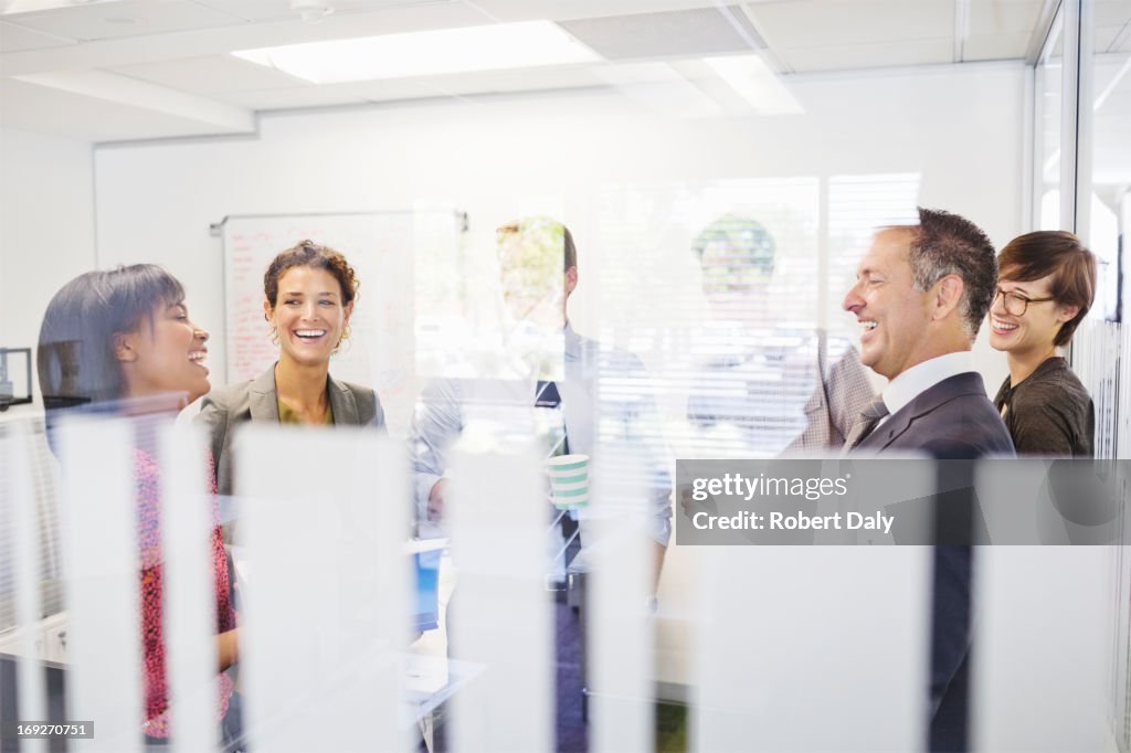 Business people talking in meeting