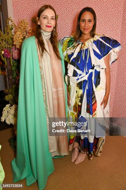 Designer Roksanda Ilincic and Zawe Ashton attend the Roksanda x Montrose London VIP Dinner at Montrose London Clinic on September 20, 2023 in London,...