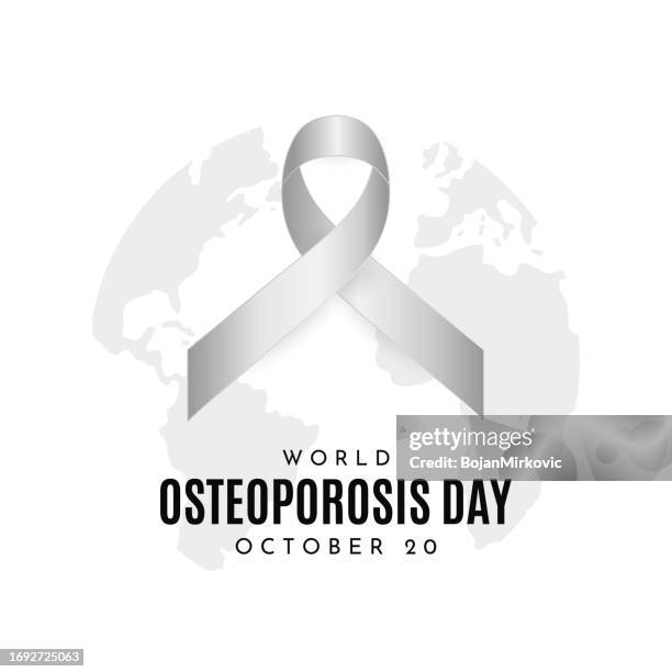 stockillustraties, clipart, cartoons en iconen met world osteoporosis day card, october 20. vector - osteoporose