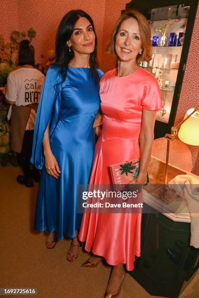 Shaimaa Jamshidi and Dame Helena Morrissey attend the Roksanda x Montrose London VIP Dinner at Montrose London Clinic on September 20, 2023 in...