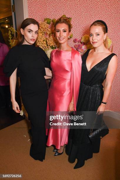 Charli Howard, Georgina Williams and Poppy Jamie attend the Roksanda x Montrose London VIP Dinner at Montrose London Clinic on September 20, 2023 in...