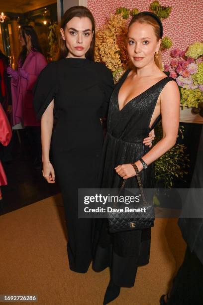 Charli Howard and Poppy Jamie attend the Roksanda x Montrose London VIP Dinner at Montrose London Clinic on September 20, 2023 in London, England.