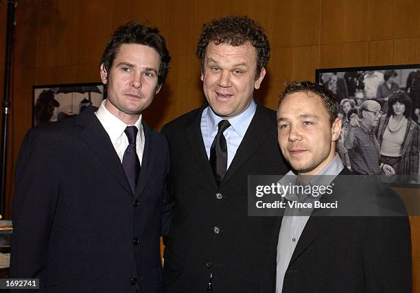 Actors : Henry Thomas, John C. Reilly and Stephen Finnegan attend the afterparty for the West Coast premiere of the film "Gangs of New York" at the...