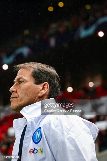 Head coach, Rudi Garcia of SSC Napoli during the UEFA Champions League match between SC Braga and SSC Napoli at Estadio Municipal de Braga on...