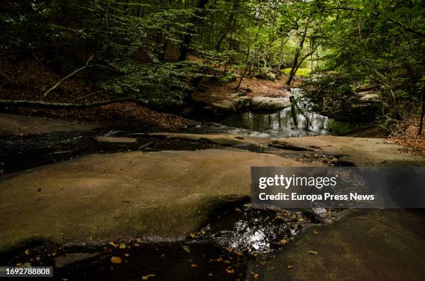 La Riera de Santa Fe on the day of the beginning of autumn 2023, in the natural park of Montseny, on 19 September, 2023 celona, Catalonia, Spain. The...