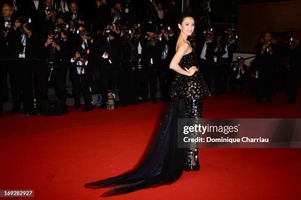 Actress Zhang Ziyi attends the Premiere of 'Only God Forgives' at The 66th Annual Cannes Film Festival on May 22, 2013 in Cannes, France.