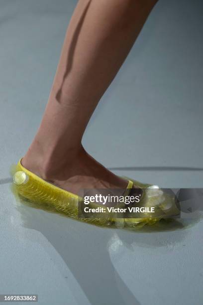 Model walks the runway during the N21 ready to Wear Spring/Summer 2024 fashion show as part of the Milan Fashion Week on September 20, 2023 in Milan,...