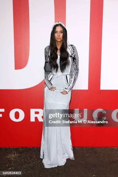 Victoria De Borbón attends the Diesel fashion show during the Milan Fashion Week Womenswear Spring/Summer 2024 on September 20, 2023 in Milan, Italy.