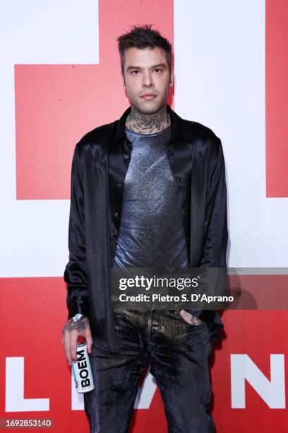 Fedez attends the Diesel fashion show during the Milan Fashion Week Womenswear Spring/Summer 2024 on September 20, 2023 in Milan, Italy.