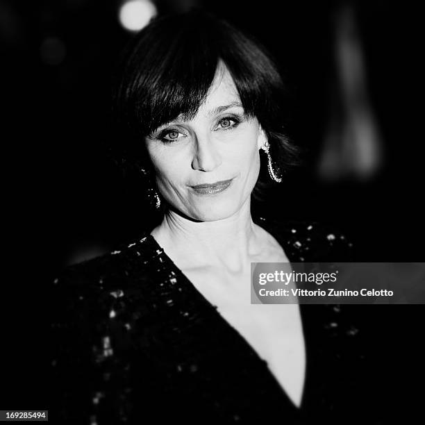 Actress Kristin Scott Thomas attends the Premiere of 'Only God Forgives' during the 66th Annual Cannes Film Festival on May 22, 2013 in Cannes,...