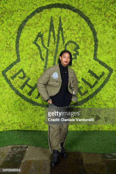 Willow Smith attends the Moncler X Pharrell Williams launch party during the Milan Fashion Week Womenswear Spring/Summer 2024 on September 20, 2023...