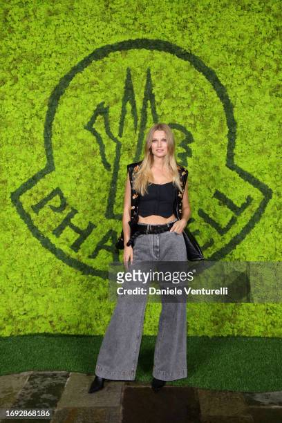 Toni Garn attends the Moncler X Pharrell Williams launch party during the Milan Fashion Week Womenswear Spring/Summer 2024 on September 20, 2023 in...