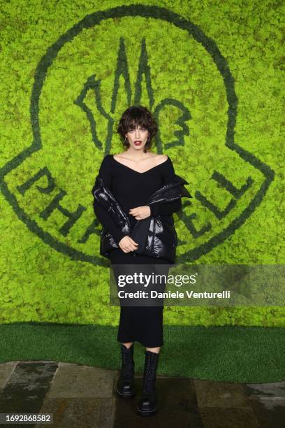 Greta Ferro attends the Moncler X Pharrell Williams launch party during the Milan Fashion Week Womenswear Spring/Summer 2024 on September 20, 2023 in...