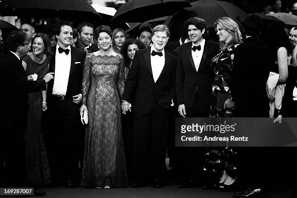 Actress Ashley Williams, producer Neal Dodson, Sibylle Szaggars, actor Robert Redford, director J.C Chandor and his wife Mary Cameron Goodyear attend...