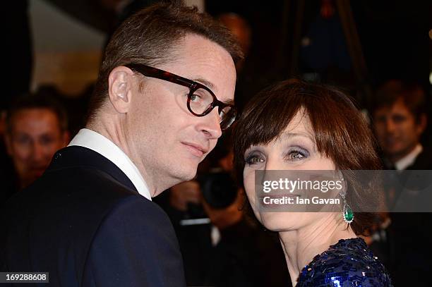 Director Nicolas Winding Refn and actress Kristin Scott Thomas attend the 'Only God Forgives' Premiere during the 66th Annual Cannes Film Festival at...