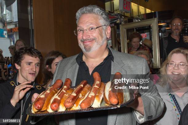 Harvey Fierstein attends The Harvey Fierstein 15-Bite Brooklyn Diner "All Beef" Hot Dog Unveiling at Brooklyn Diner on May 22, 2013 in New York City.