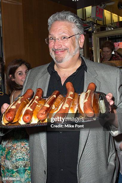 Harvey Fierstein attends The Harvey Fierstein 15-Bite Brooklyn Diner "All Beef" Hot Dog Unveiling at Brooklyn Diner on May 22, 2013 in New York City.