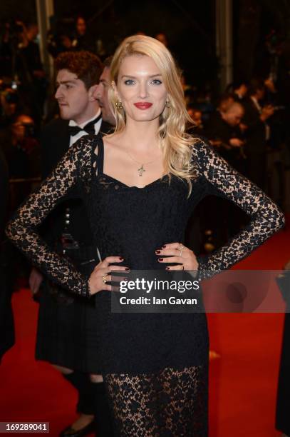 Model Lily Donaldson attends the 'Only God Forgives' Premiere during the 66th Annual Cannes Film Festival at Palais des Festivals on May 22, 2013 in...